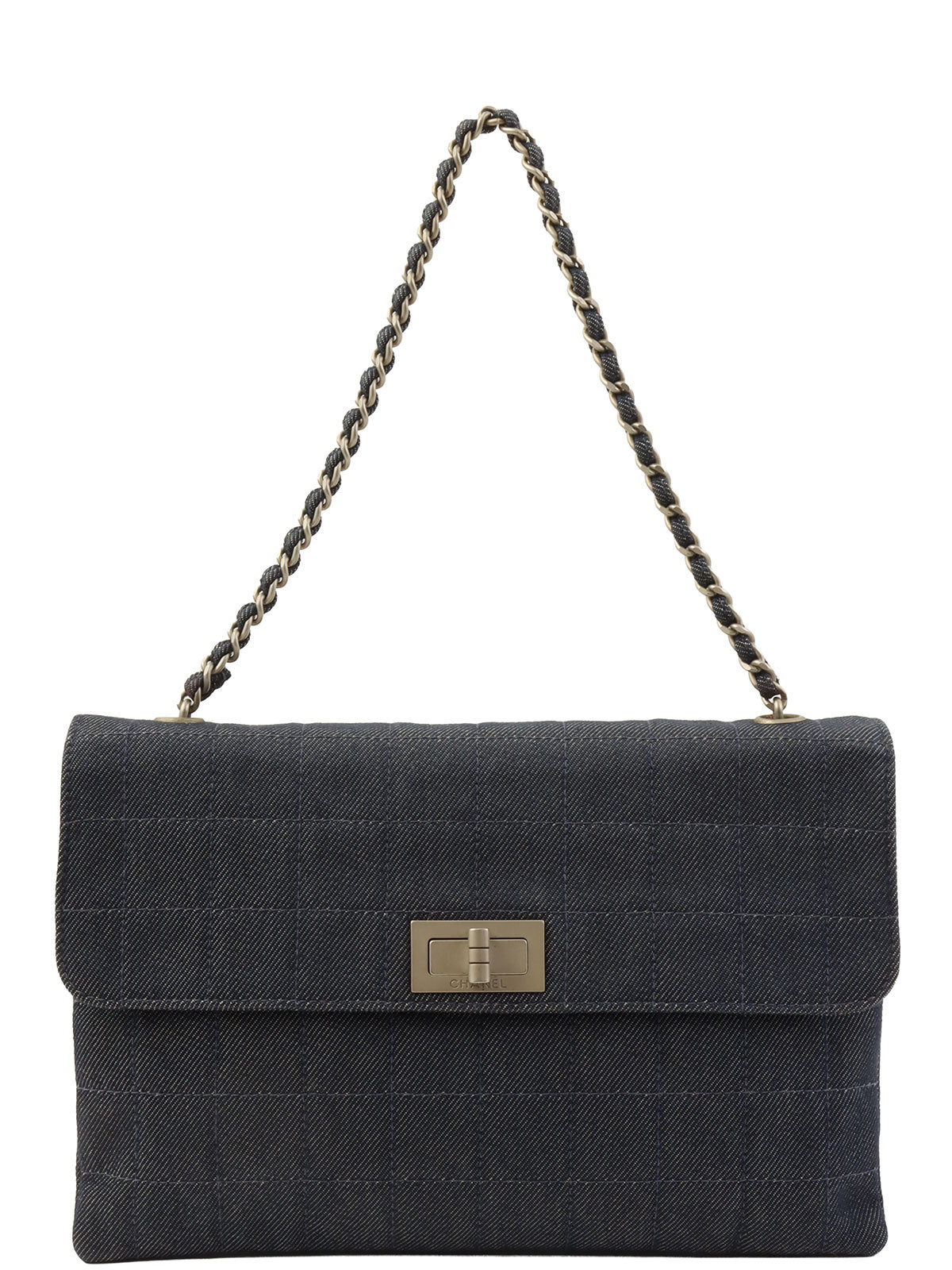 Navy denim Chocobar 2.55 chain shoulder bag, circa 2000