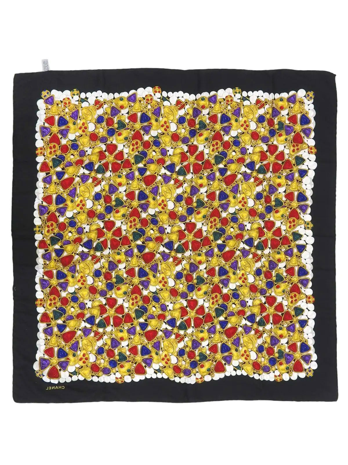 グリポワジュエリーパターンスカーフ ブラック/マルチ