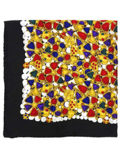 グリポワジュエリーパターンスカーフ ブラック/マルチ