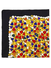 グリポワジュエリーパターンスカーフ ブラック/マルチ