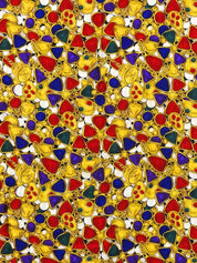 グリポワジュエリーパターンスカーフ ブラック/マルチ