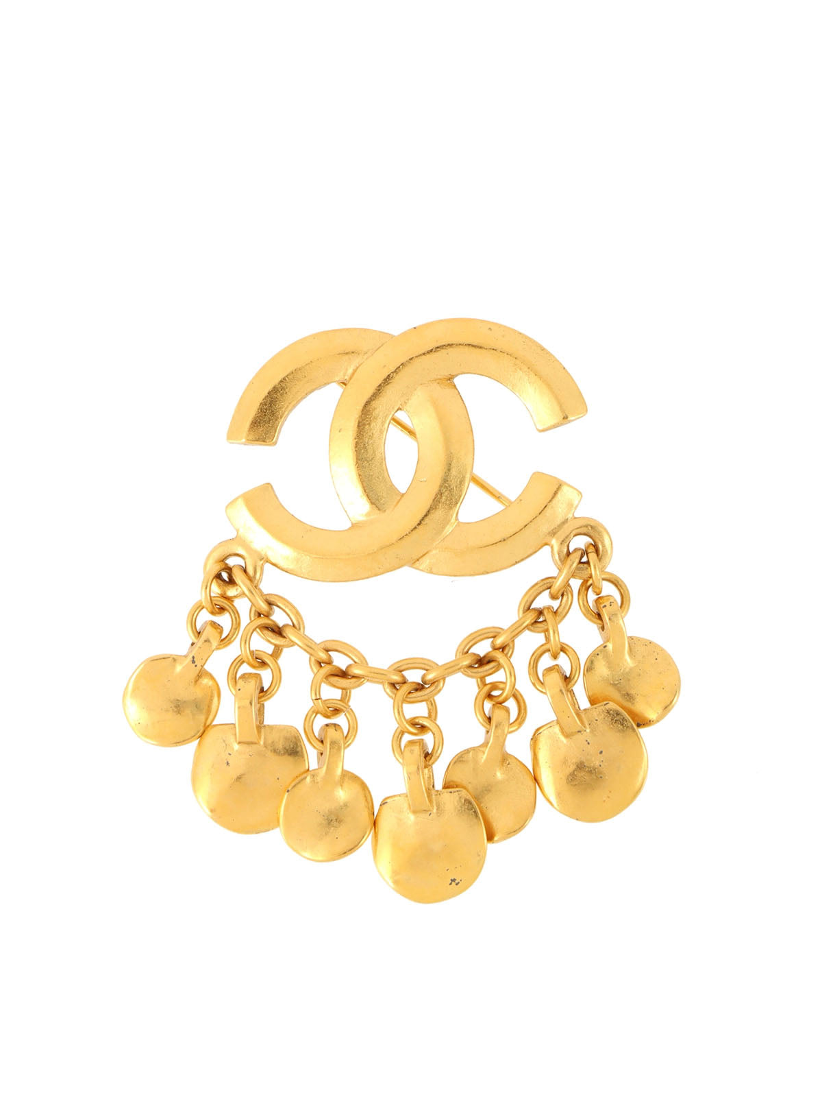 1996年製　CCマークスウィングデザインブローチ　ゴールド