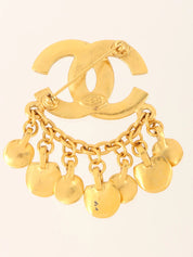 1996年製　CCマークスウィングデザインブローチ　ゴールド