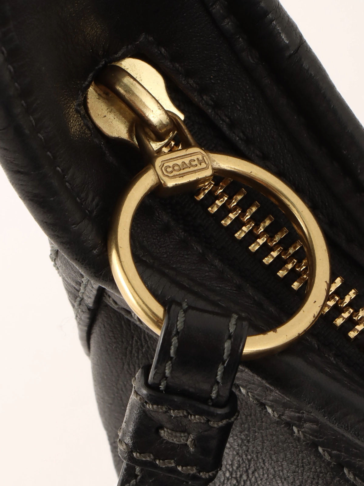 Logo Charm One Shoulder Bag Black