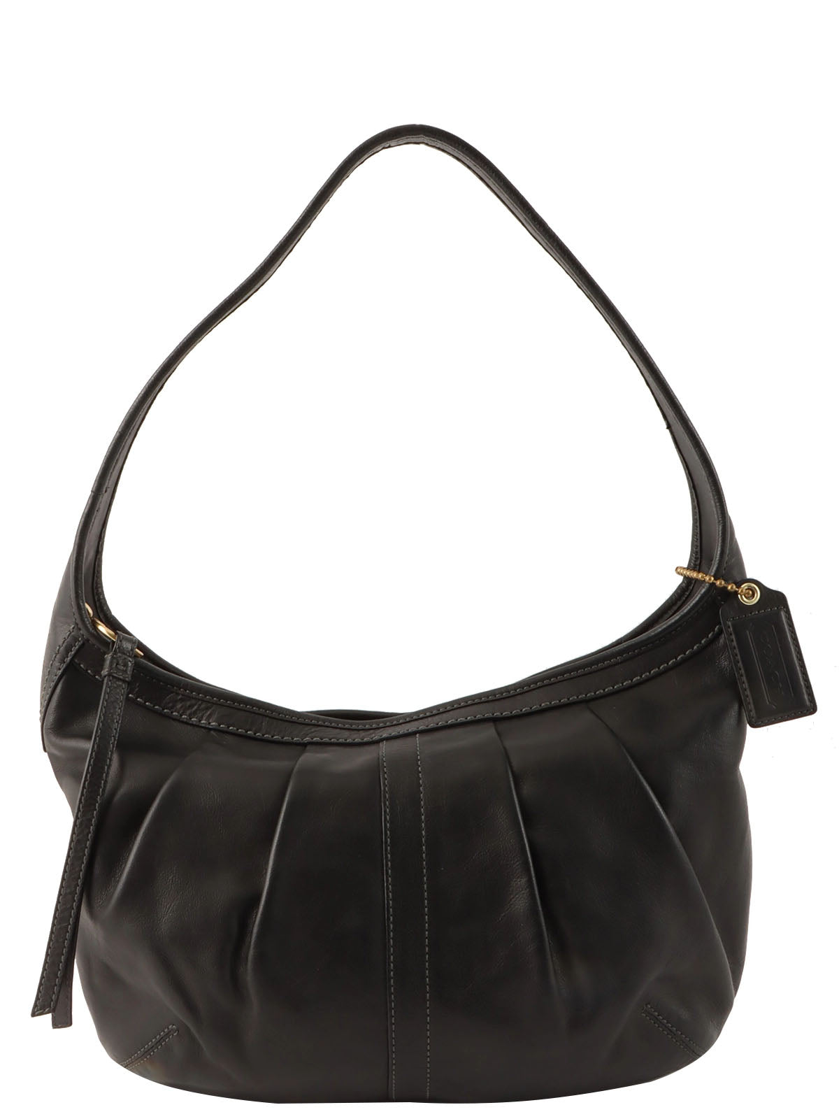 Logo Charm One Shoulder Bag Black