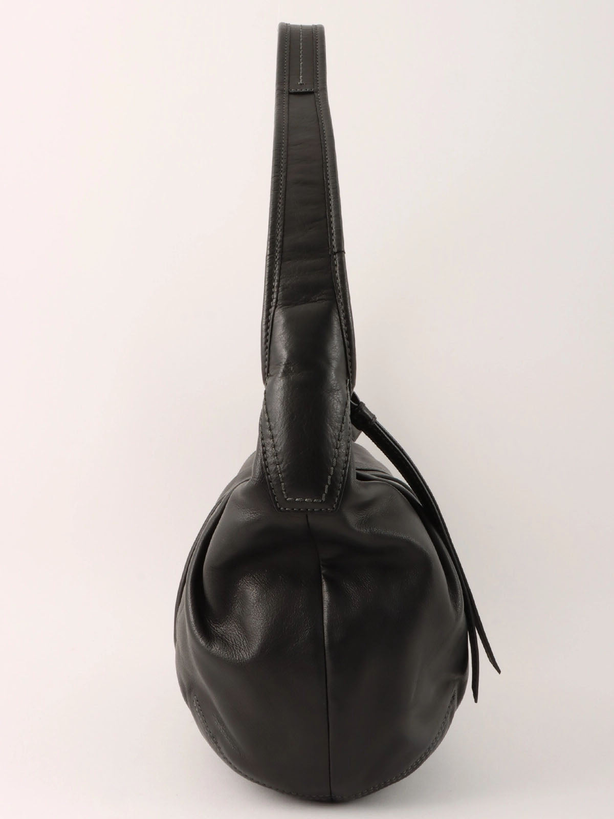 Logo Charm One Shoulder Bag Black