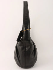 Logo Charm One Shoulder Bag Black