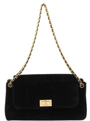 2001 velvet 2.55 chain shoulder bag in black