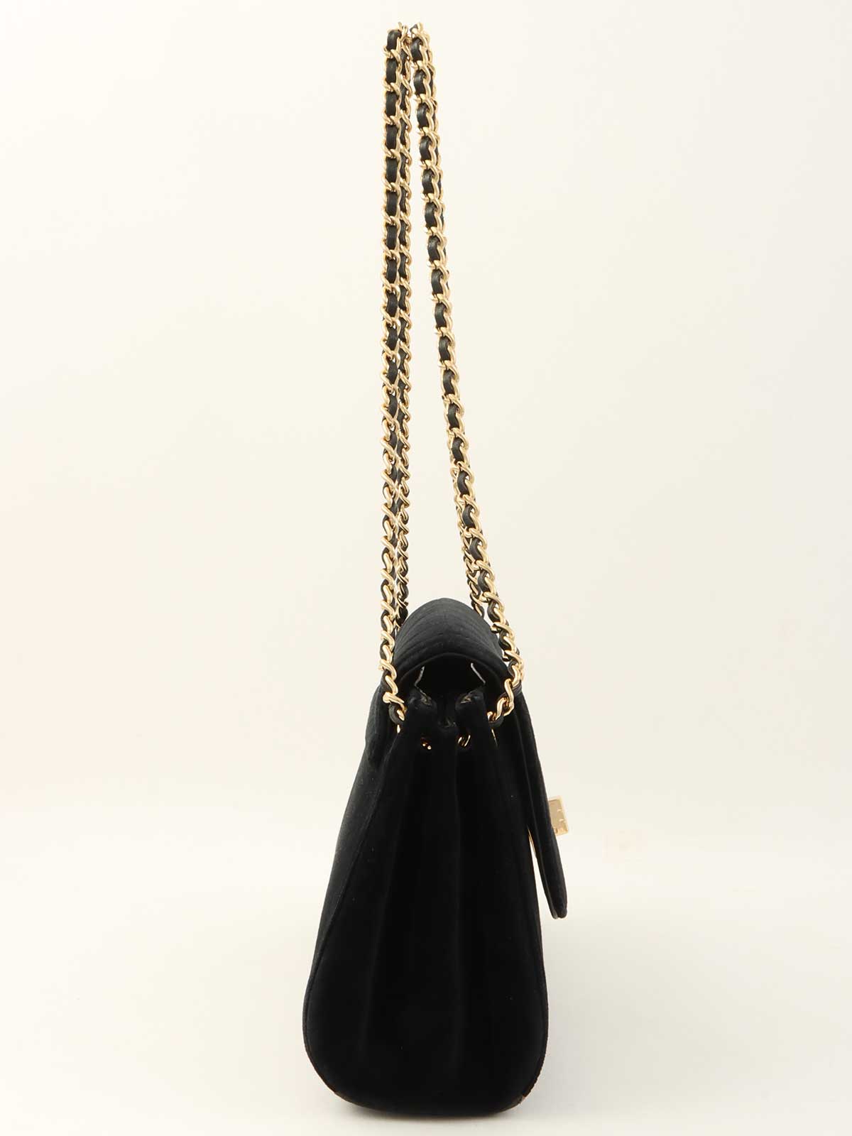 2001 velvet 2.55 chain shoulder bag in black