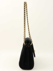 2001 velvet 2.55 chain shoulder bag in black