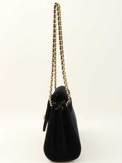 2001 velvet 2.55 chain shoulder bag in black