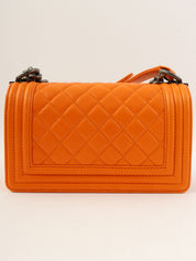 2014年頃製 ボーイシャネルチェーンショルダーバッグ オレンジ