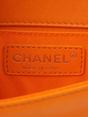 2014 Boy Chanel Chain Shoulder Bag, Orange