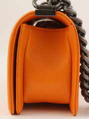 2014 Boy Chanel Chain Shoulder Bag, Orange