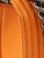 2014 Boy Chanel Chain Shoulder Bag, Orange