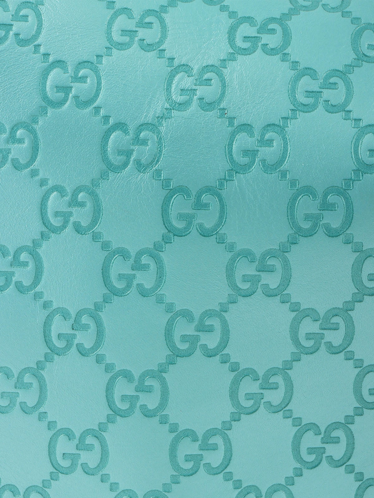GG Pattern Logo Plate One Shoulder Bag Turquoise Blue