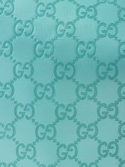 GG Pattern Logo Plate One Shoulder Bag Turquoise Blue