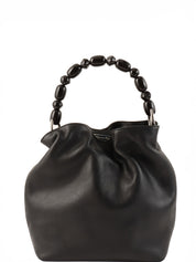 Maris Pearl Logo Plate Top Handle Bag Black