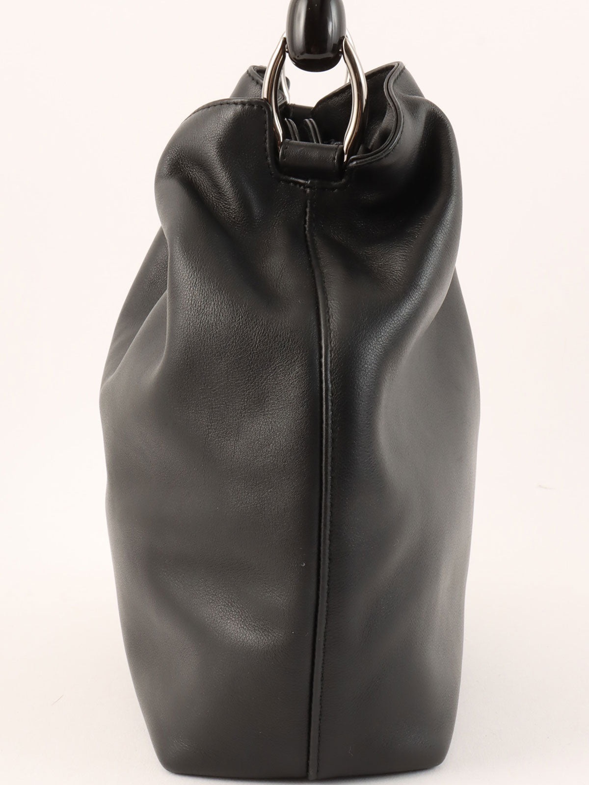 Maris Pearl Logo Plate Top Handle Bag Black