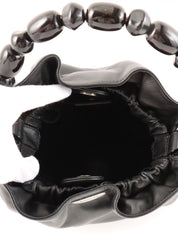 Maris Pearl Logo Plate Top Handle Bag Black