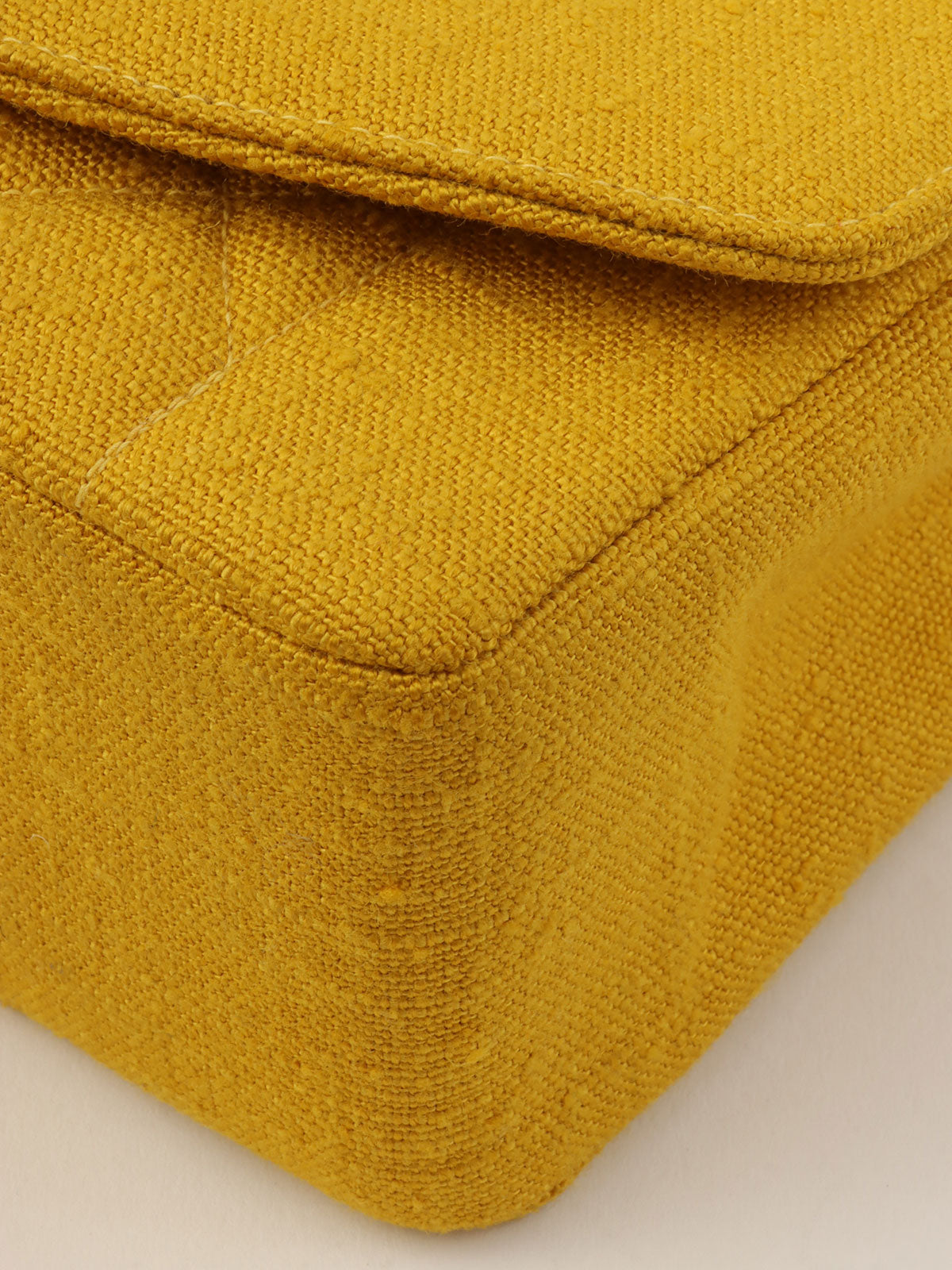 1992年頃製 コットンダイアナフラップチェーンバッグ25cm イエロー