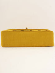 1992 Cotton Diana Flap Chain Bag, 25cm, Yellow