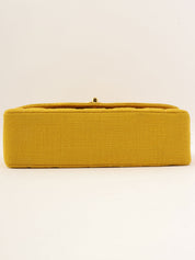 1992年頃製 コットンダイアナフラップチェーンバッグ25cm イエロー