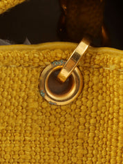 1992 Cotton Diana Flap Chain Bag, 25cm, Yellow
