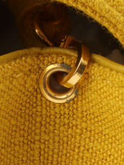 1992年頃製 コットンダイアナフラップチェーンバッグ25cm イエロー