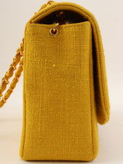 1992年頃製 コットンダイアナフラップチェーンバッグ25cm イエロー