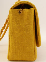 1992 Cotton Diana Flap Chain Bag, 25cm, Yellow