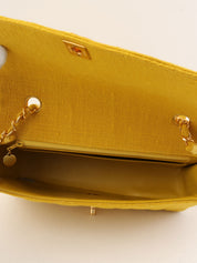 1992 Cotton Diana Flap Chain Bag, 25cm, Yellow