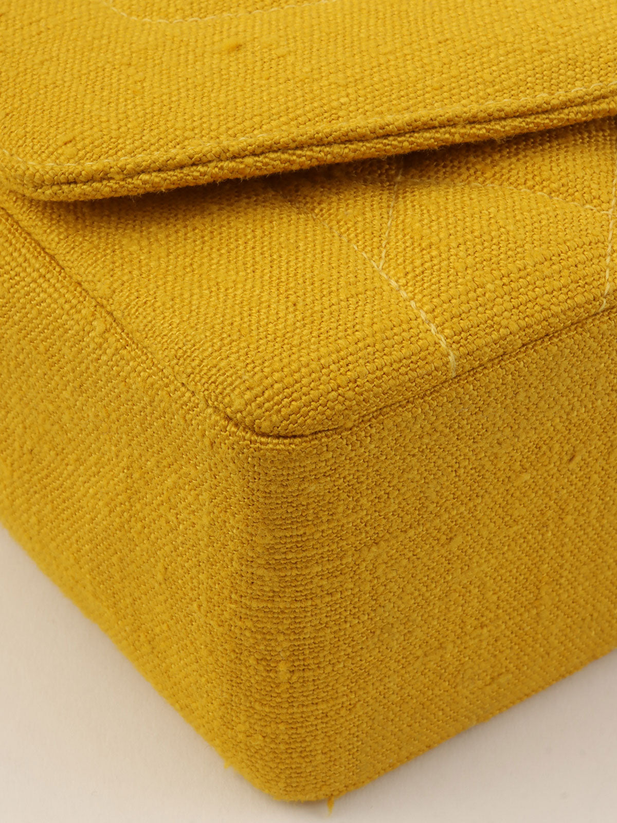 1992年頃製 コットンダイアナフラップチェーンバッグ25cm イエロー