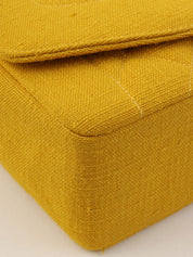 1992年頃製 コットンダイアナフラップチェーンバッグ25cm イエロー