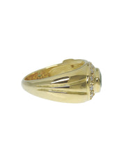 18Kトルマリンダイヤモンドデザインリング ゴールド/グリーン