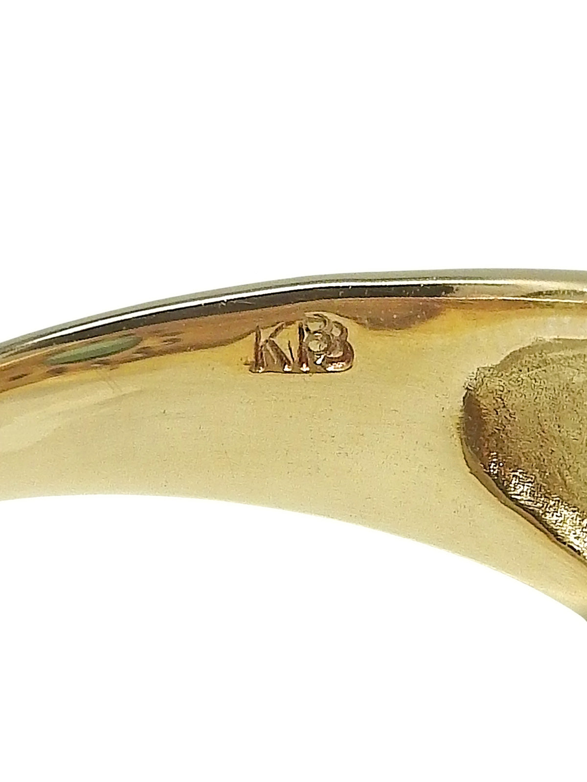 18Kトルマリンダイヤモンドデザインリング ゴールド/グリーン