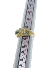 18Kトルマリンダイヤモンドデザインリング ゴールド/グリーン