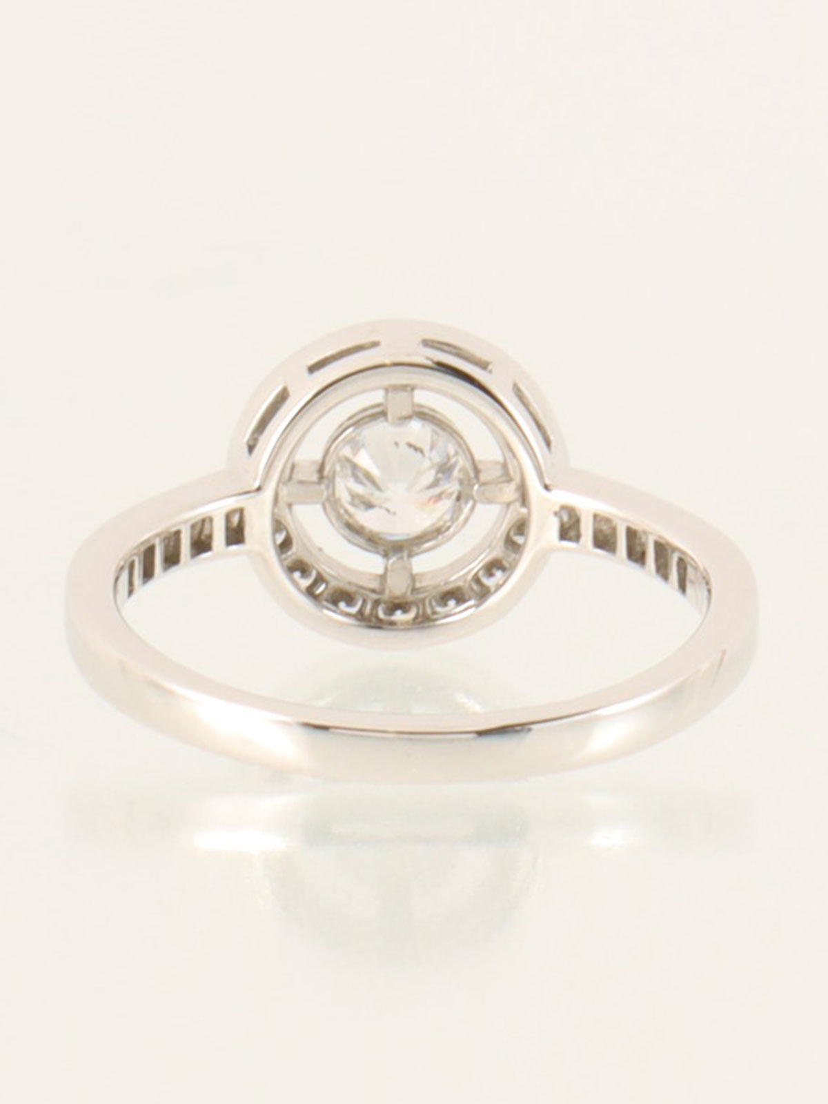 18Kダイヤモンドサークルデザインリング シルバー