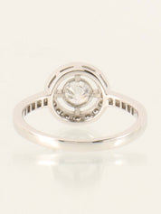 18Kダイヤモンドサークルデザインリング シルバー