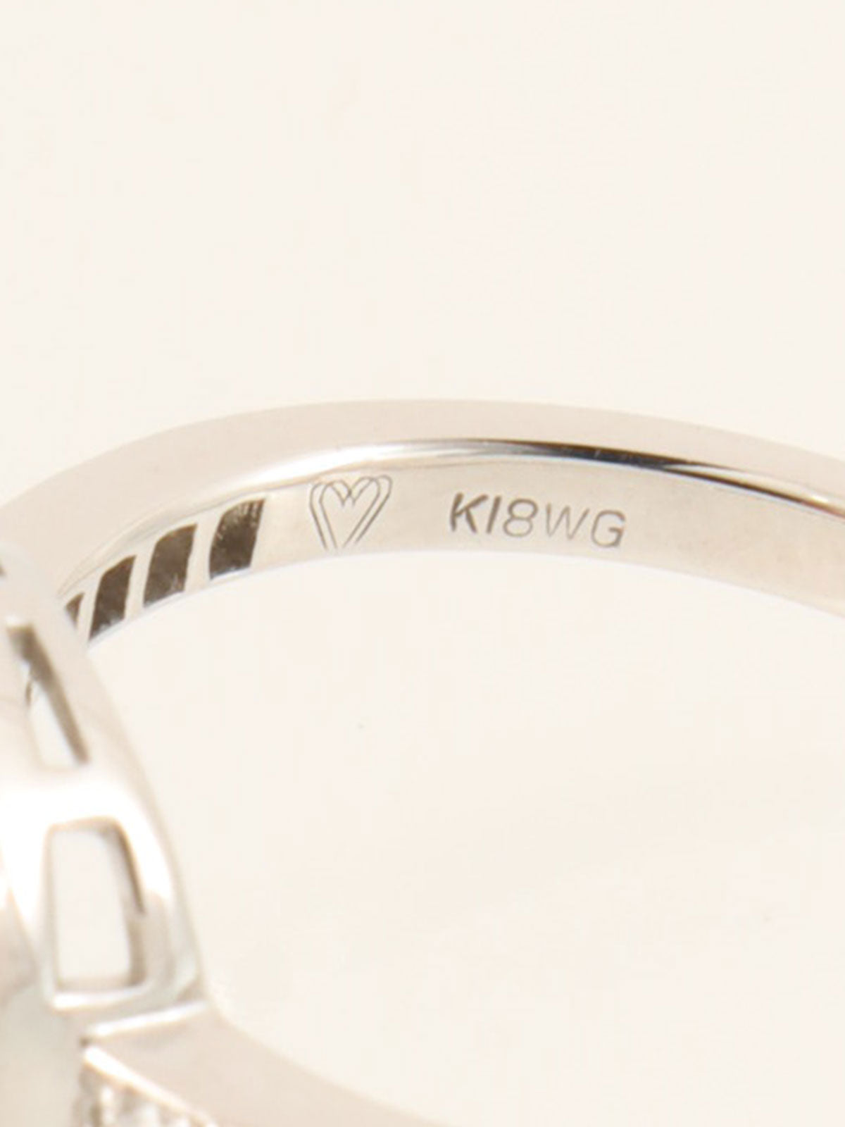 18Kダイヤモンドサークルデザインリング シルバー