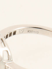 18Kダイヤモンドサークルデザインリング シルバー