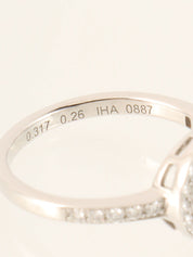 18Kダイヤモンドサークルデザインリング シルバー