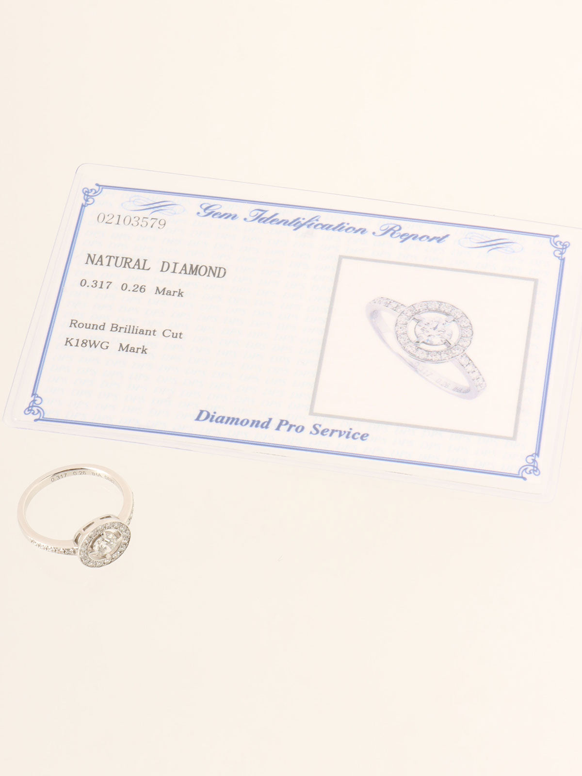 18Kダイヤモンドサークルデザインリング シルバー