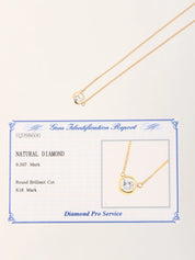18K Gold Diamond Chain Necklace