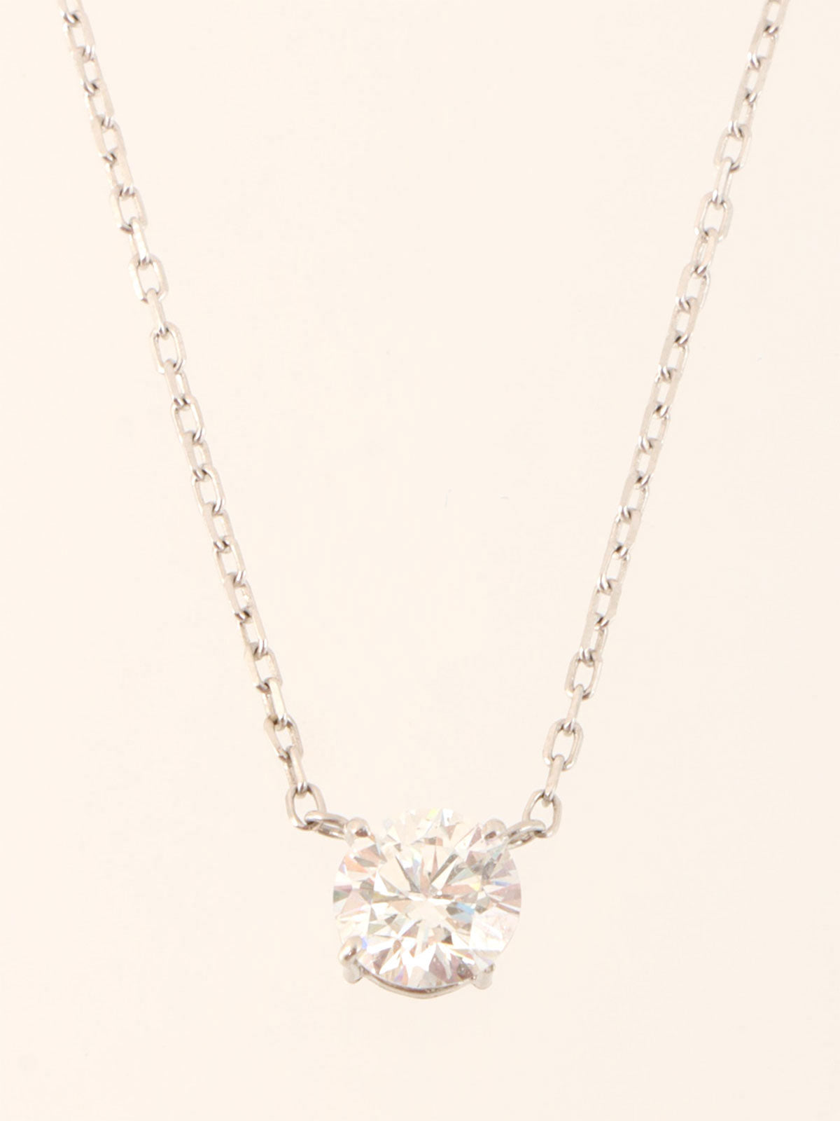 Platinum Diamond Necklace Silver