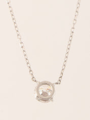 Platinum Diamond Necklace Silver