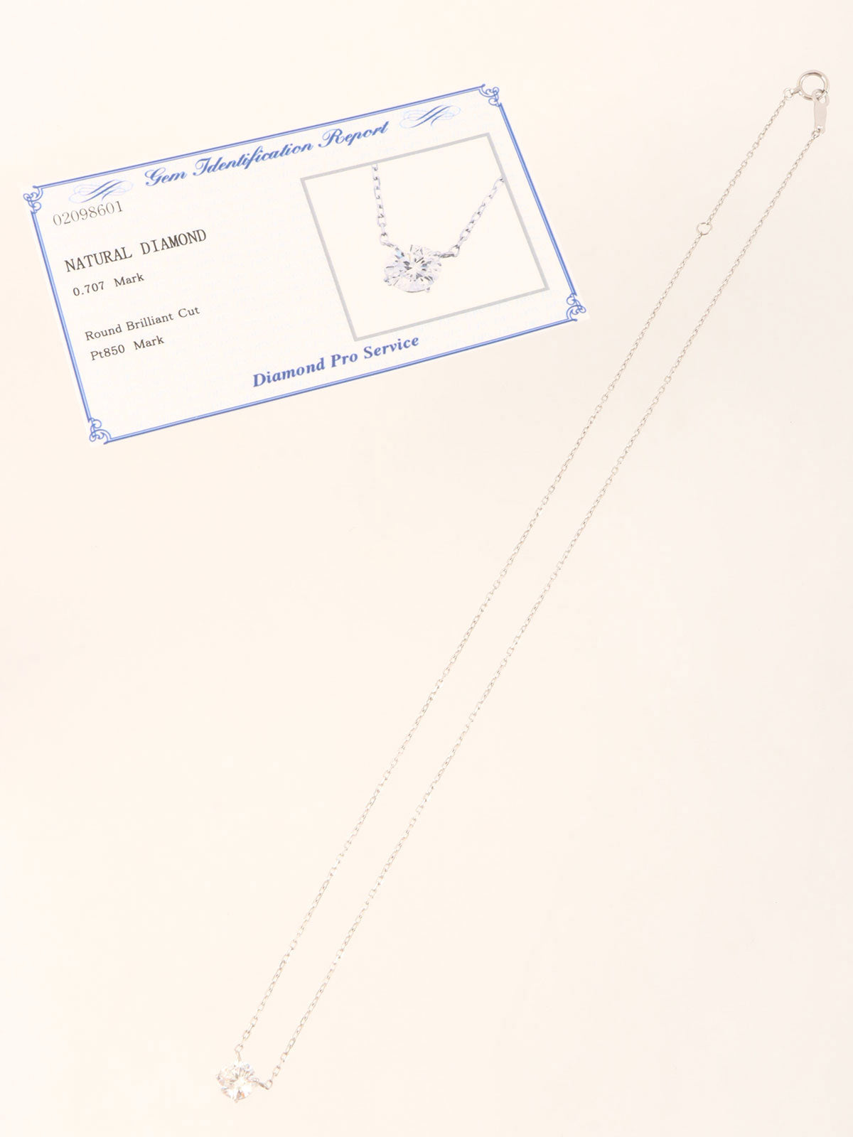 Platinum Diamond Necklace Silver