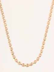 18K pink gold diamond necklace