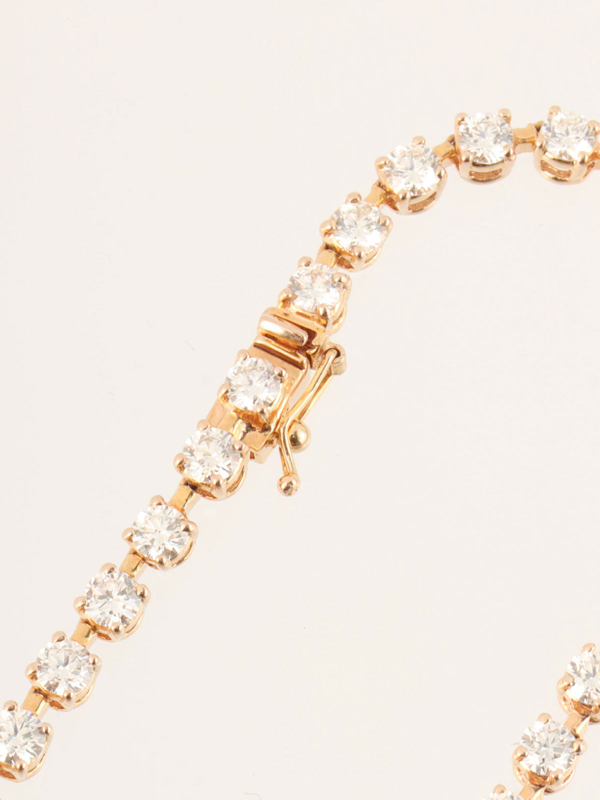 18K pink gold diamond necklace