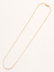 18K pink gold diamond necklace
